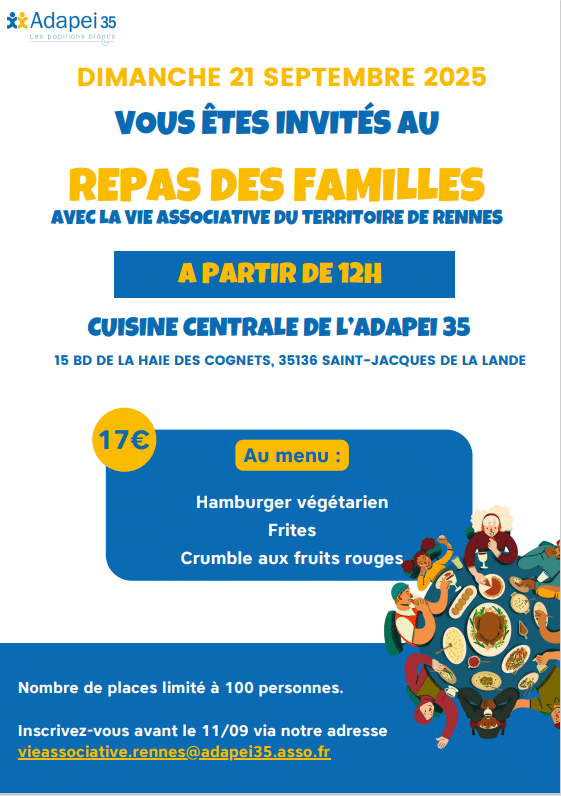 Repas des familles du territoire de rennes septembre 2025